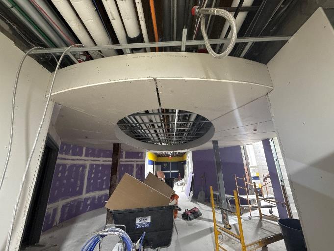 CHS - Auditorium Lobby Drywall Install in Progress